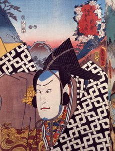 Portrett av Kabuki Theatre, Ukiyoe av Utagawa Toyokuni (1769-1825), Wodokut, japansk Shisaizachion, Ed Period (1603) -1868)