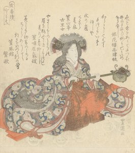 Segawa Kikunojô som Tomoe Gozen, ca. 1825-29 (fargetresnitt)