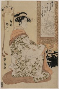 Takigawa fra Ōgiya, fra serien Beauties as the Seven Komachi av Utagawa Toyokuni