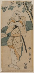 Tee c and r Ichikawa Dan Juro As A Samurai, 1769-1825. av Utagawa Toyokuni