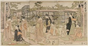 Besøkende til Shika Tea House, tidlig på 1790-tallet. av Utagawa Toyokuni