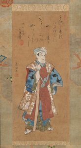 Bandet er hemmelig godt som et pro-amerikansk medlem, Kabuki, Pay Sukeroku, 18th Air rly 19th Line Tsury. av Utagawa Toyokuni I