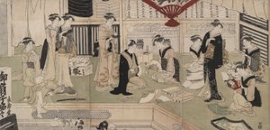 Fan Store Eijud? av Utagawa Toyokuni I