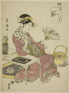 Den fjerde måneden (Shi gatsu), fra serien "Fashionable Twelve Months (Furyu junikagetsu)" av Utagawa Toyokuni I