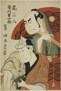TEAC og RS Arashi Sanpachi Doctor Plan d Ichikawa Omezo Doctor av Utagawa Toyokuni I