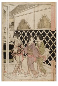 Nyttårs pilegrimsreise til Myohoji i Horinouchi, Edo, ca. 1804-1810 (treblokk på papir) av Utagawa and Toyokuni Utagawa Toyohiro