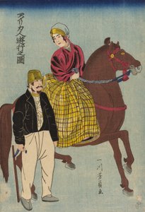 Amerikanere på utflukt av Utagawa Yoshikazu