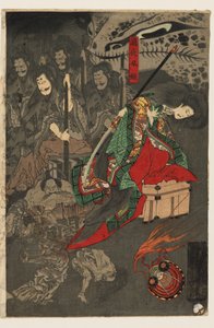 Nattparade med hundre demoner ved Sōma-palasset av Utagawa Yoshiku