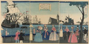Yen gan d (britisk land) av Utagawa Yoshitora