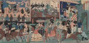 Utlendinger på tur til Yokohama av Utagawa Yoshitora