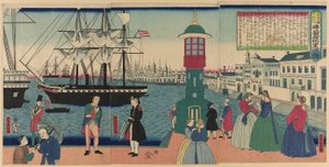 Paris, F turbulente tider (med franske Paris), fra Teseries av Utagawa Yoshitora