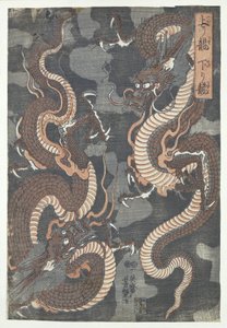 to drager av Utagawa Yoshitsuya
