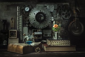 Studie av en steampunk-rose av Vadim Kulinsky