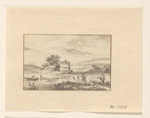 Landskap med gård av Valentijn (possibly)