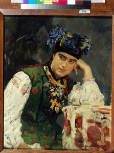 Portrett av Sofia Dragomirov (Sofia Mihailovna Dragomirov av Valentin Aleksandrovich Serov
