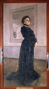 Portrett av skuespillerinnen Maria Yermolova (1853-1928). Maleri av Valentin Alexandrovich Serov (1865-1911), olje på lerret av Valentin Aleksandrovich Serov