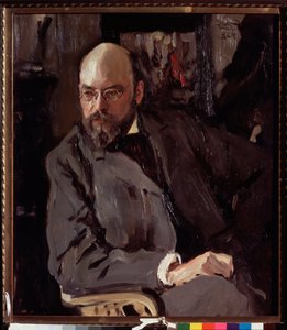 Portrett av kunstneren Ilya (Ilia) Ostroukhov (1858-1939). Maleri av Valentin Alexandrovich Serov (1865-1911), olje på lerret av Valentin Aleksandrovich Serov