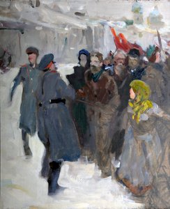 Revolutionary Demonstration', 1906. av Valentin Alexandrovich Serov
