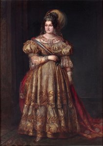 Marie Christine Ferdinande de Bourbon, prinsesse Royal av de to Siciliene - Marie-Christine de Bourbon-Siciles (1806-1878) - Portrett av Maria Christina av de to Siciliene (1806-1878) av Carderera y Solano, Valentin (1796-1880) . Olje på lerret, størrelse: av Valentin Carderera y Solano
