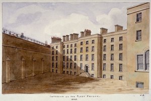 Den indre gårdsplassen til Fleet Prison, City of London, 1805