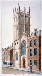 St Albans kirke, Wood Street, London, 1824.