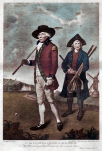 En golfspiller og caddien hans, c1770-c1810.