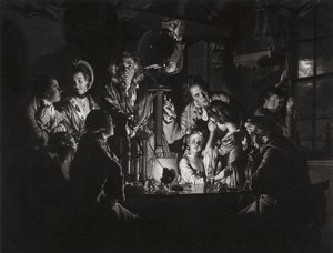 Et eksperiment på en fugl i luftpumpen etter Joseph Wright fra Derby, 1769.