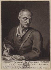 Joseph Carreras, poet og kapellan til Katarina av Braganza (mezzotint) av Valentine Green