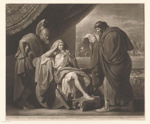 Filip av Acarnania leser et brev til Alexander den store