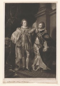 Portrett av George IV og Frederick av York som barn av Valentine Green