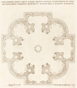 Grunnplan for kirken St. Johannes døperen av Valerien Regnard