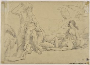 Studie for "" Les tears" (tegning)