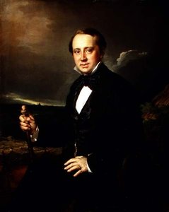 Portrett av Alexander Alexandrovich Sapozhnikov (1827-87) 1852 (olje på lerret) av Vasili Andreevich Tropinin