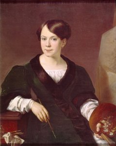 Portrett av maleren Lyubov Borozdna-Stromilova 1813-1894, 1831 av Vasili Andreevich Tropinin