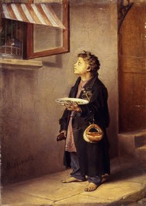 En lærling som ser på en papegøye, 1865 av Vasili Grigorevich Perov
