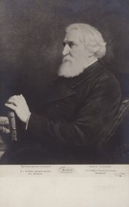 Ivan Turgenev , russisk romanforfatter, novelleforfatter og dramatiker av Vasili Grigorevich Perov