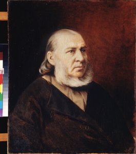 Portrett av forfatteren Sergei Timofeievitsj Aksakov (1791-1859). Maleri av Vasili (Vasili) Grigorievich Perov (1834-1882), olje på lerret. russisk kunst av Vasili Grigorevich Perov