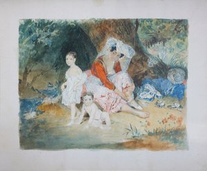 Portrett av grev Peter Dominikus Ludwig 1832-1887 og grevinne Maria 1829-1898 zu Sayn-Wittgens av Vasili Semenovich Sadovnikov