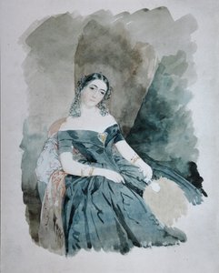 Portrett av Leonilla Ivanovna Baryatinskaya, prinsesse zu Sayn Wittgenstein 1816-1918, 1846 av Vasili Semenovich Sadovnikov