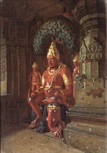 En Vishnu-statue i Indra-tempelet, 1874 av Vasili Vasilievich Vereshchagin