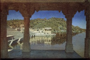 Rajasthan. Ved innsjøen i Udaipur, 1874 av Vasili Vasilievich Vereshchagin