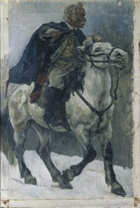 Alexander Suvorov til hest, 1897-1898 av Vasilij Ivanovic Surikov