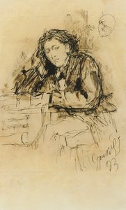 Portrett av komponisten Anton Rubinstein 1829-1894, 1893. av Vasilij Ivanovic Surikov