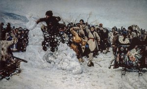 Snøstorm på festningen av Vasilij Ivanovic Surikov
