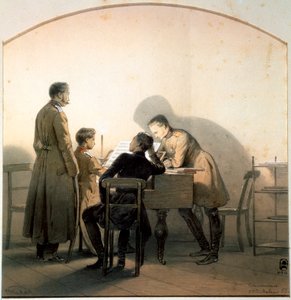 På pianoet, 1855.