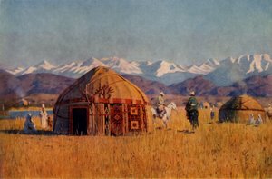 Kirghiz yourta ved elven Chu, 1869-1870, 1965.