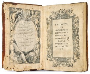 Ti bøker om arkitektur av Marcus Vitruvius Pollio, redigert av Fra Giovanni Giocondo, 1511