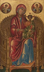 Madonna og barn på en buet trone, ca. 1260–1280 (tempera på lindepanel)