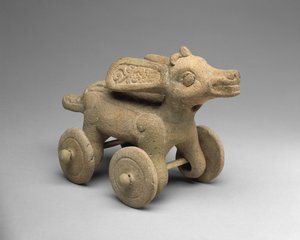 Hjort på hjul, 300–900 e.Kr. (keramikk)