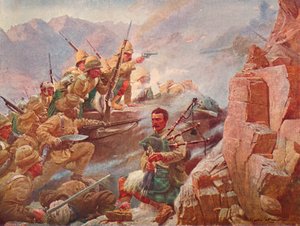 Storming av Dargai-høydene av 1st Gordon Highlanders and the Gurkhas, 1897 1906